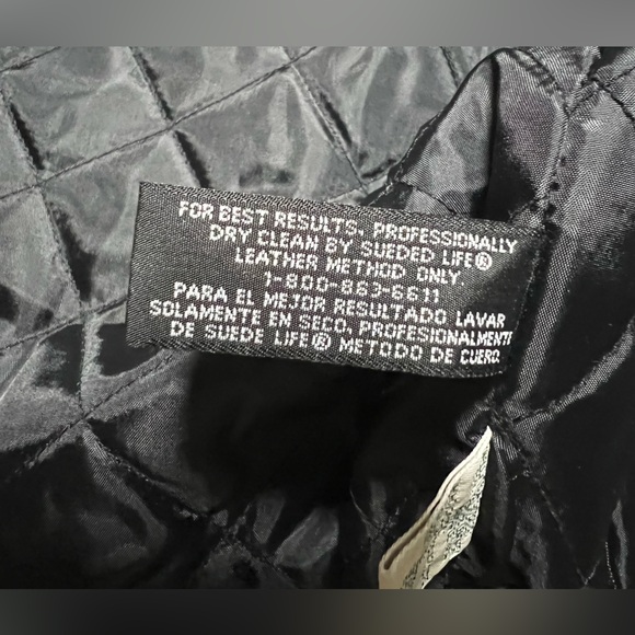 St Johns Bay Black Leather Jacket, Zip Up, Collared and Insulated, Men Size L - Picture 12 of 12